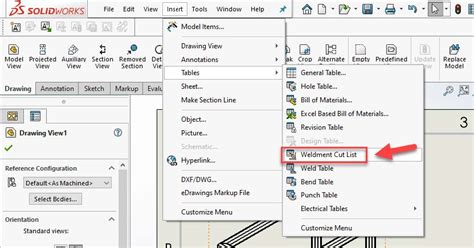 solidworks sheet metal cut list properties|solidworks edit cut list table.